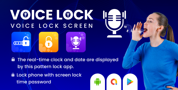 Voice Lock Screen - Voice Security Lock Screen - Voice Pin Lock - Pin Lock