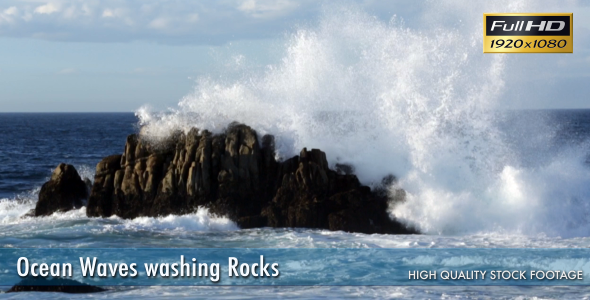 Ocean Waves Washing Rocks 2