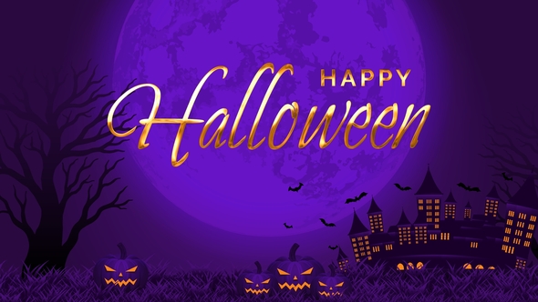 Happy Halloween Greeting Text Animation