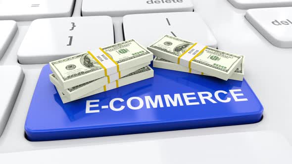 Internet marketing and e-commerce online trading concept selling via internet