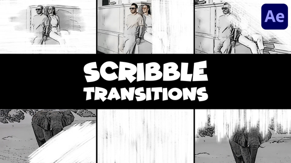 Scribble Transitions | After Effects alt