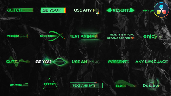 Colorful Glitch Titles | DaVinci Resolve