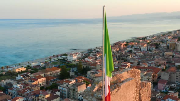 Italian Flag on the City