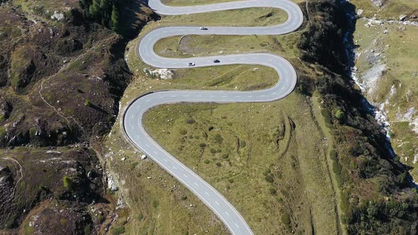 Julier Pass, Surses, Switzerland. Natural scenery in the highlands.