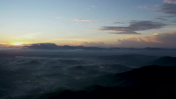 Mountains in sunrise