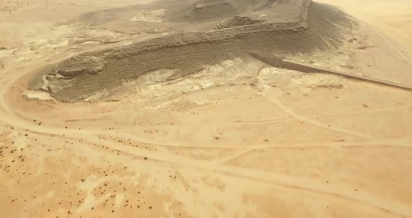 Flying over Dunes in the Desert