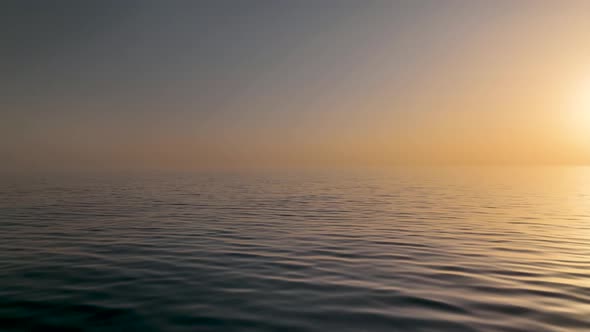 Colorful sunset over the Mediterranean Sea