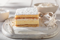 Sweet napoleon cake with caster sugar and custard cream. - PhotoDune Item for Sale
