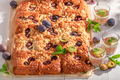 Tasty plum yeast cake made of berry fruits. - PhotoDune Item for Sale
