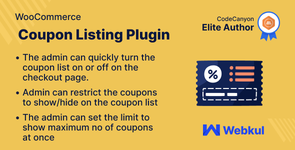 Coupon Listing Plugin for WooCommerce