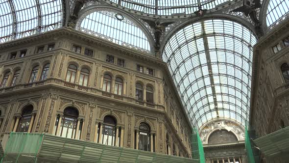 Galleria Umberto Building is a Public Shopping Gallery in Naples Italy