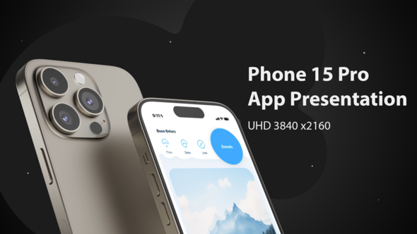 Phone 15 Pro App Presentation Mockup