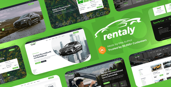 Rentaly – Car Rental Website Template with RTL Support