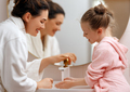 girl and her mother are washing hands - PhotoDune Item for Sale
