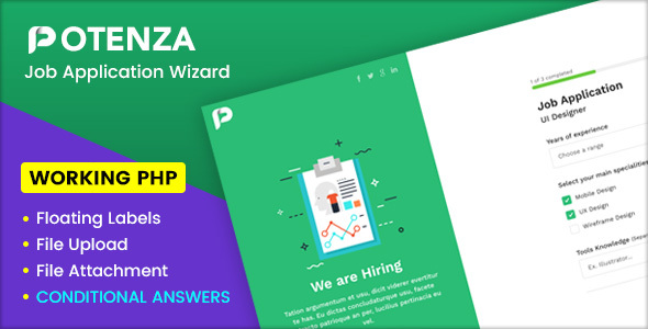 Potenza – Job Application Form Wizard