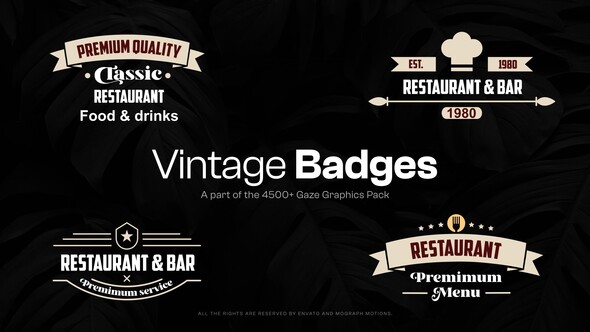 15 Vintage Badges