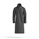 Black Rain Coat - waterproof raincoat jacket - 3DOcean Item for Sale