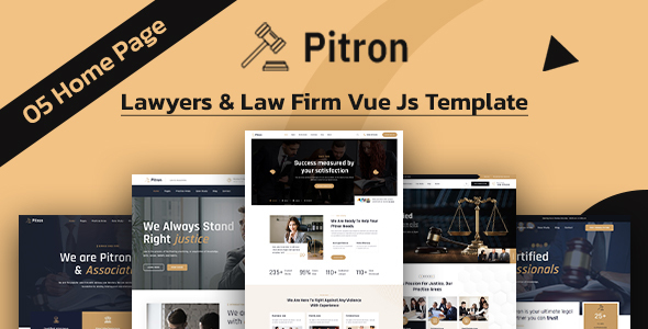 Pitron - Lawyers & Law Firm Vue Js Template