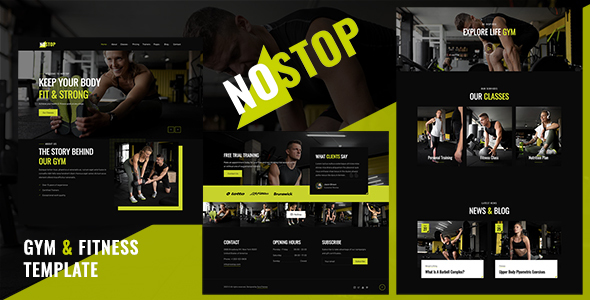 NoStop - Gym and Fitness Template