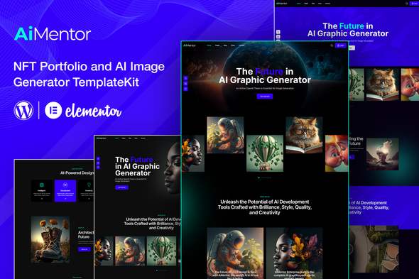 AiMentor - AI Image Generator Website Elementor Template Kit