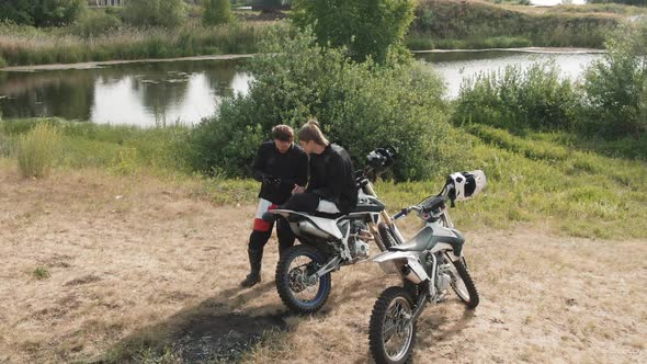 Motorcyclists Using Mobile Phone