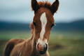 Close-up of a little horse in nature looking curiously at the camera. - PhotoDune Item for Sale