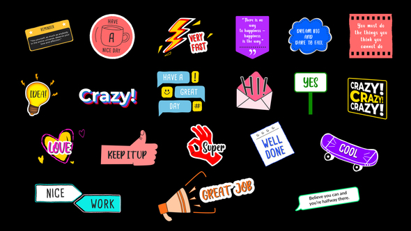 Colorful Stickers Pack
