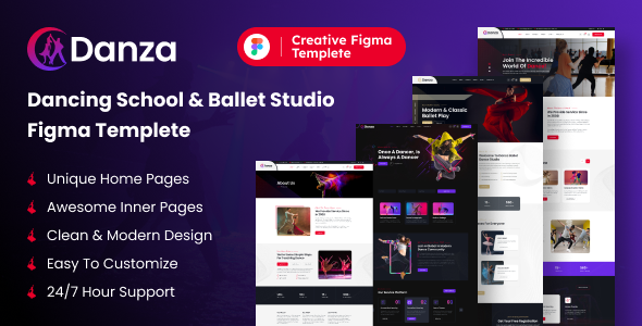 Danza – Dancing School and Ballet Studio Figma Template