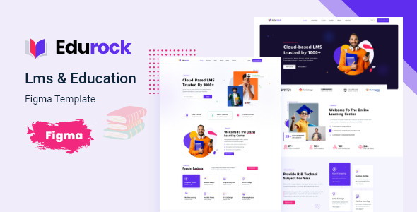 Edurock - Online Courses & Education LMS Figma Template