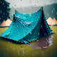 Rain On Tent Canvas - Looped