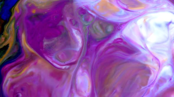 Abstract Food Color Swirling And Blasting Texture