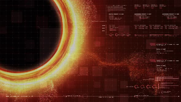 Futuristic Black Hole Simulation HUD 02