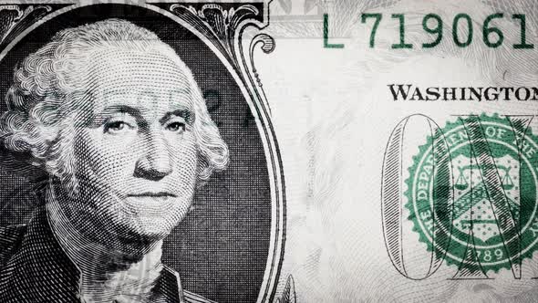 Fragments of American Dollars Change Each Other in Animation Looped