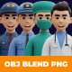 Policeman Profession 3D Avatar Illustration - 3DOcean Item for Sale
