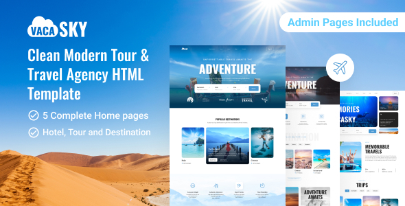 Vacasky - Tour & Travel Agency HTML Template