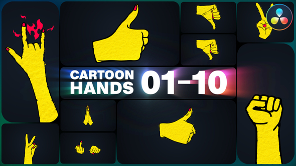 Cartoon Hands for DaVinci Resolve