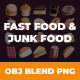 Fast Food & Junk Food 3D Icon Pack - 3DOcean Item for Sale