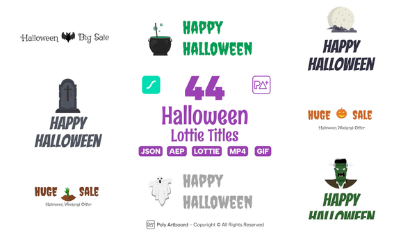 Halloween Sale&Title Lottie Collection