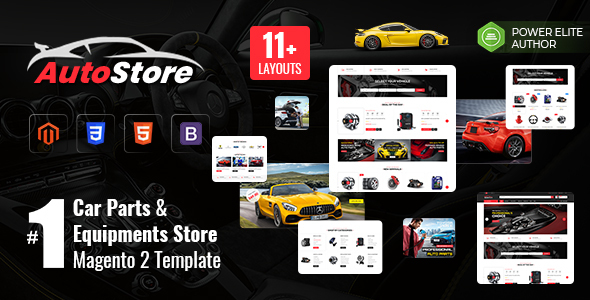 Auto Store - Auto Parts and Equipments Magento 2 Theme with Ajax Attributes Search Module
