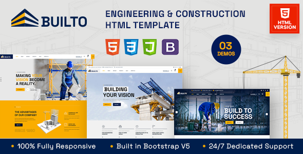 Construction HTML Website Templates | ThemeForest