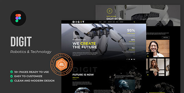 Digit – Robotics & Technology Figma Template – 0 Sold!