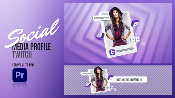 Social Media Profile Twitch - Premiere Pro