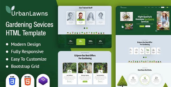 Urban Lawns | Gardening  HTML Template