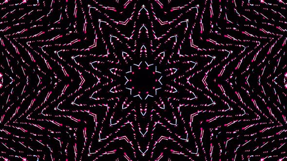 light wave abstract line set red color kaleidoscope black background