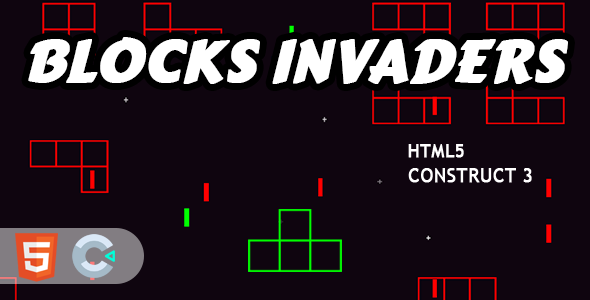 Blocks Invaders HTML5 Construct 3 Game