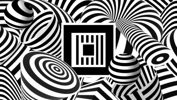 Abstract Monochrome Stripe Pattern Repetitive Black White Hypnotize Headache Pattern Surrealist Loop