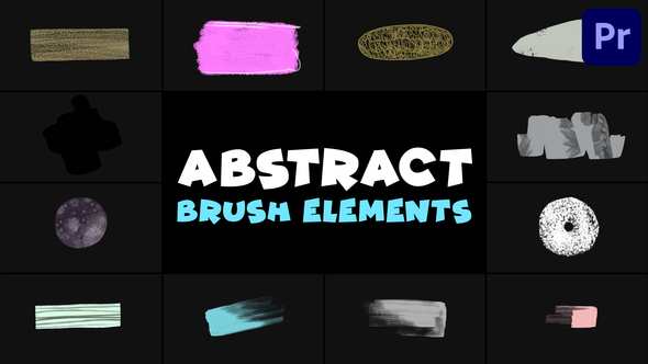 Abstract Brush Elements | Premiere Pro MOGRT