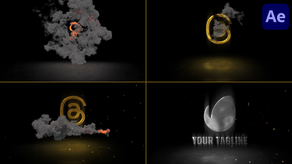 Fire and Smoke Logo Reveal for After Effects