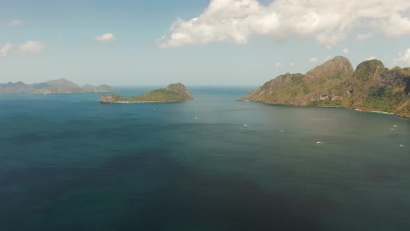 Seascape with Tropical Islands El Nido, Palawan, Philippines