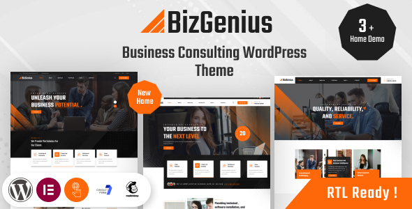 BizGenius - Consulting Business WordPress Theme + RTL